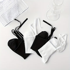 2 Pairs Comfy Solid All Match Women's Socks