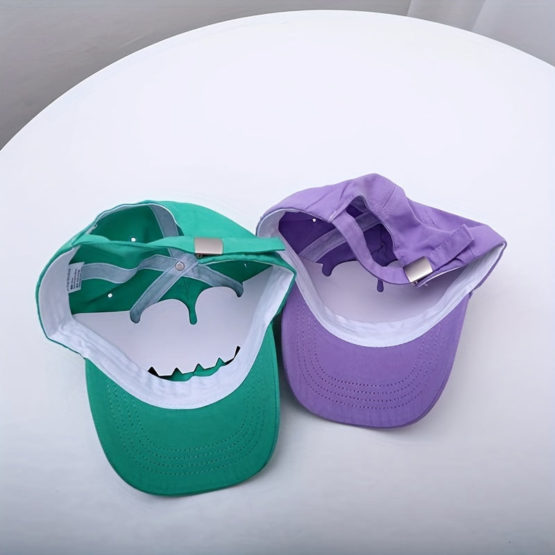 Kids Sunshade Breathable Baseball Cap with Letter Embroidery