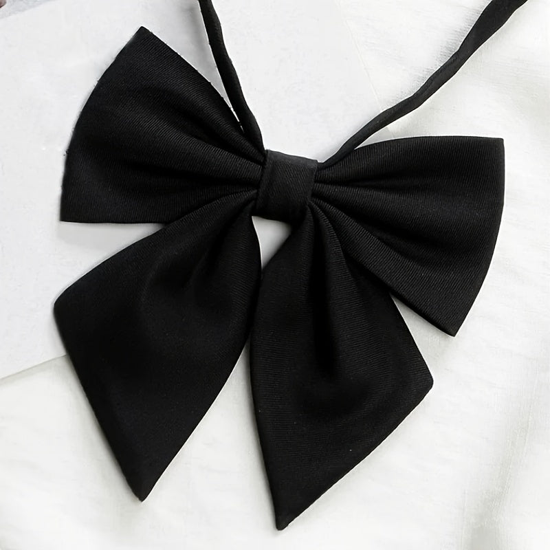 Adjustable Pre-tied Bow Tie Solid Bow Ties For Women