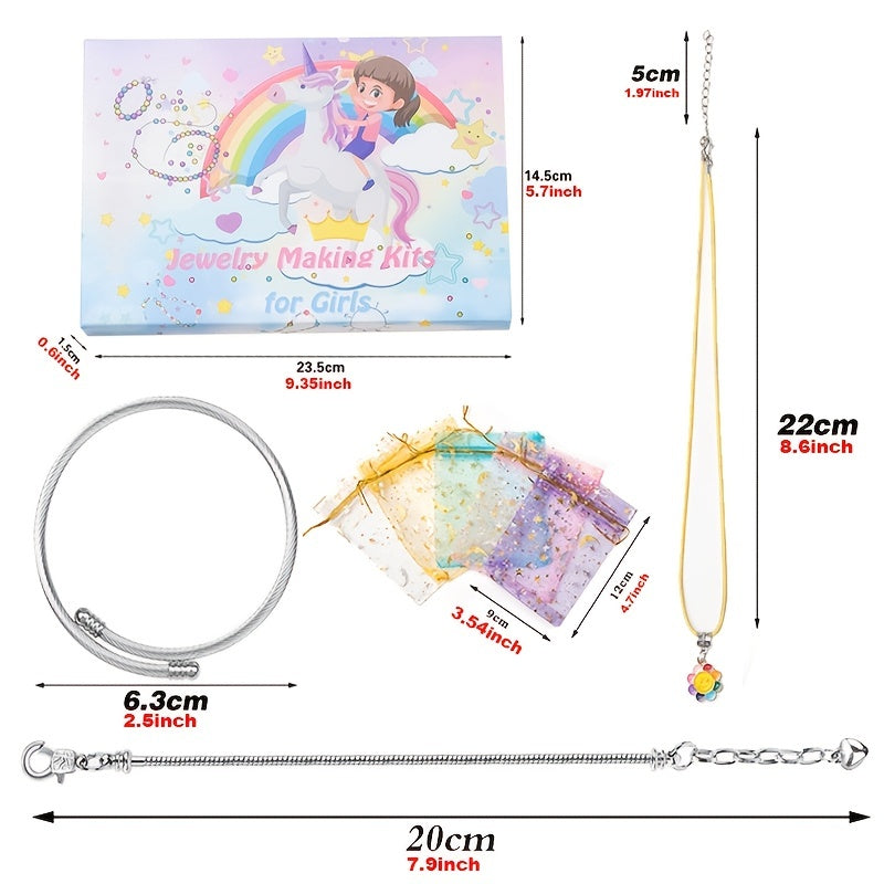 DIY Jewelry Making Kit 162pcs Women's Bracelet Necklace Girls' Jewelry Accessori