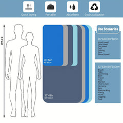 Quick Dry Microfiber Beach Towel with Mesh Bag Lightweight & Absorbent