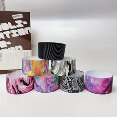 Colorful Pattern Print Cup Boot Cover 7.2 inch Silicone Non-slip Sleeve