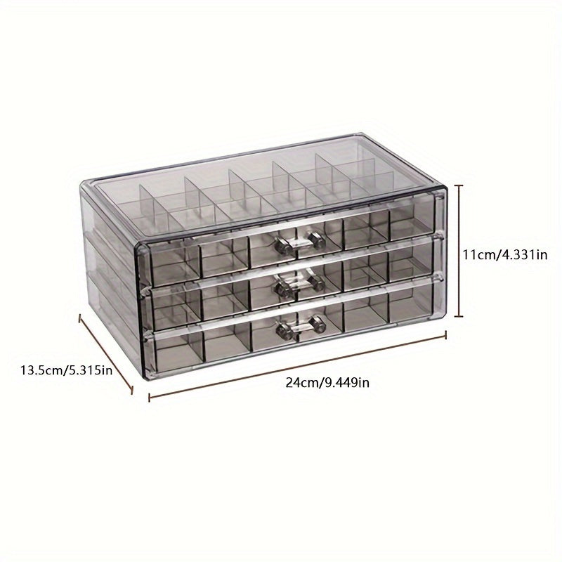 Mini Jewelry Storage Cabinet Transparent Dressing Table Box