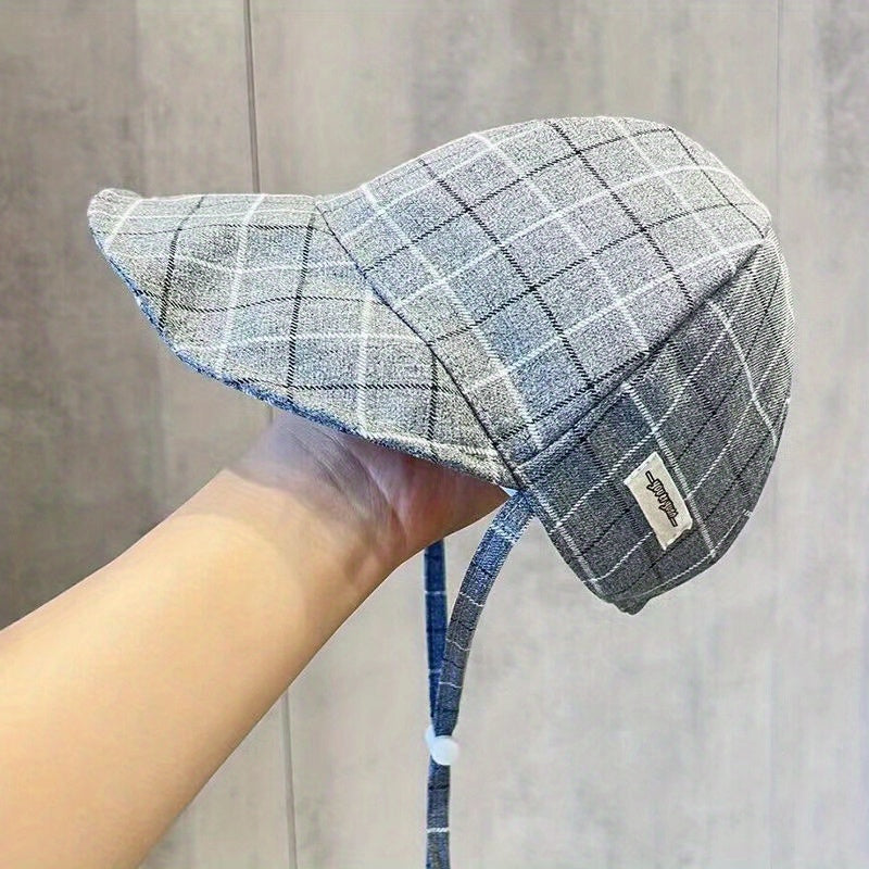 Baby Plaid Baseball Cap Fisherman Cap Spring Autumn Sunshade Children's Cap