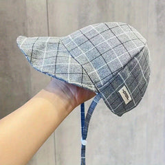 Baby Plaid Baseball Cap Fisherman Cap Spring Autumn Sunshade Children's Cap