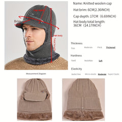 Winter Warm Hat Knitted Beanie with Ear Protection