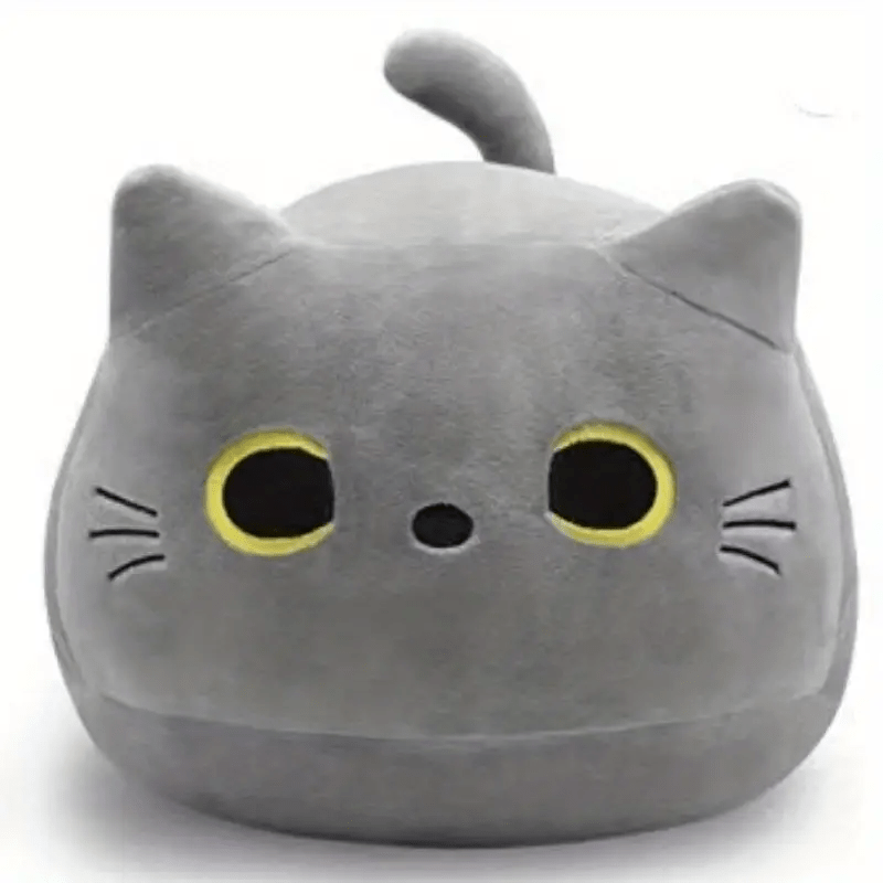Grey Cat Throw Pillow Plush Doll Gift Decoration Doll