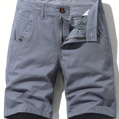 Men's Casual Cotton Cargo Shorts with Pockets for Summer