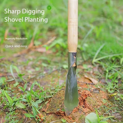 2pcs Manganese Steel Shovels w/ Wood Handles - Garden Planting Tools