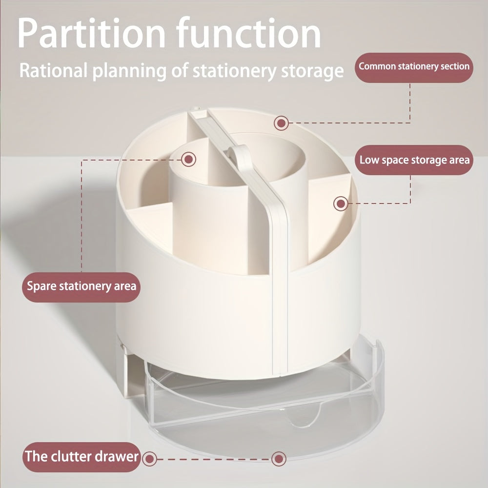 Multifunctional Pen Holder Large Capacity With Mirror Storage Box