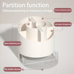 Multifunctional Pen Holder Large Capacity With Mirror Storage Box