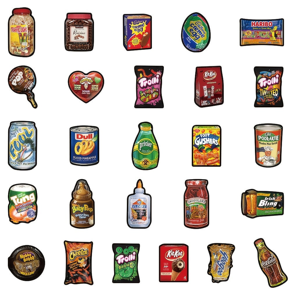 66pcs American Snack Stickers for DIY Decoration