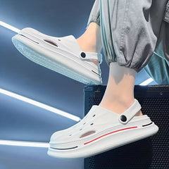 Men's Platform Clogs Closed Toe Sandals Soft Sole Walking Shoes