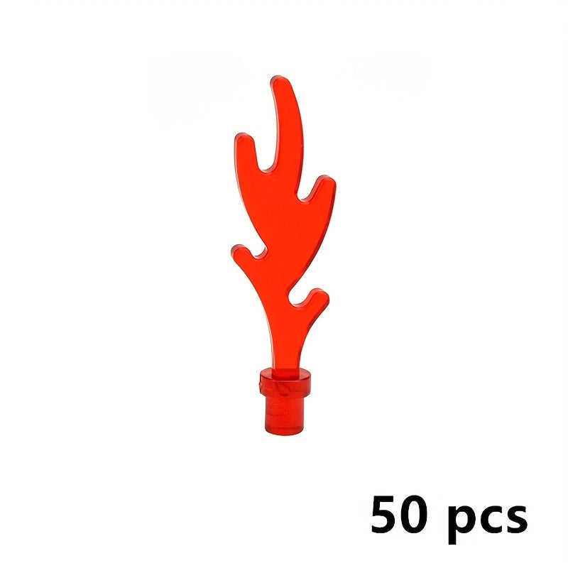 50pcs MOC Building Blocks Set Compatible with 6126 Flame Bricks