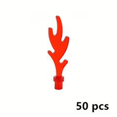 50pcs MOC Building Blocks Set Compatible with 6126 Flame Bricks