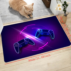 Colorful Game Console Floor Carpet Enhances Gaming Experience