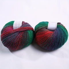 Rainbow Gradient Dyed Wool Yarn 1.7oz