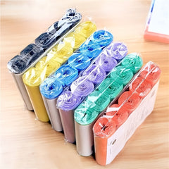75pcs Flat Mouth Disposable Garbage Bags, 5 Rolls Pack