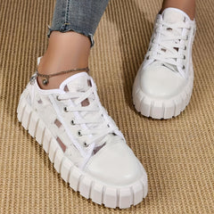 Women's Hollow Out Platform Canvas Sneakers