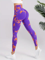 Tie Dye Yoga Pants High Waist Slim Fit Leggings