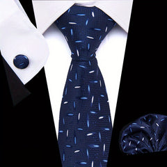 3pcs Polka Dot Tie Handkerchief Set Classic Men's Necktie