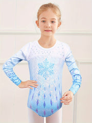 Kids Slim Long Sleeve Dance Suit for Gymnastics Practice