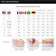 Big Square Turquoise Women's Ring 18K Plated Bridal Wedding Hand Jewelry