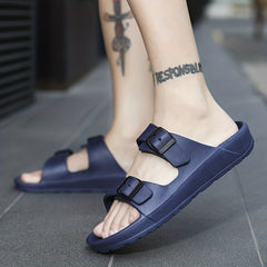 Men's 2 Band Buckle Sandals Non Slip Open Toe Shoes