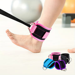 Adjustable D Ring Ankle Strap Leg Band for Gym Workout Glute Training