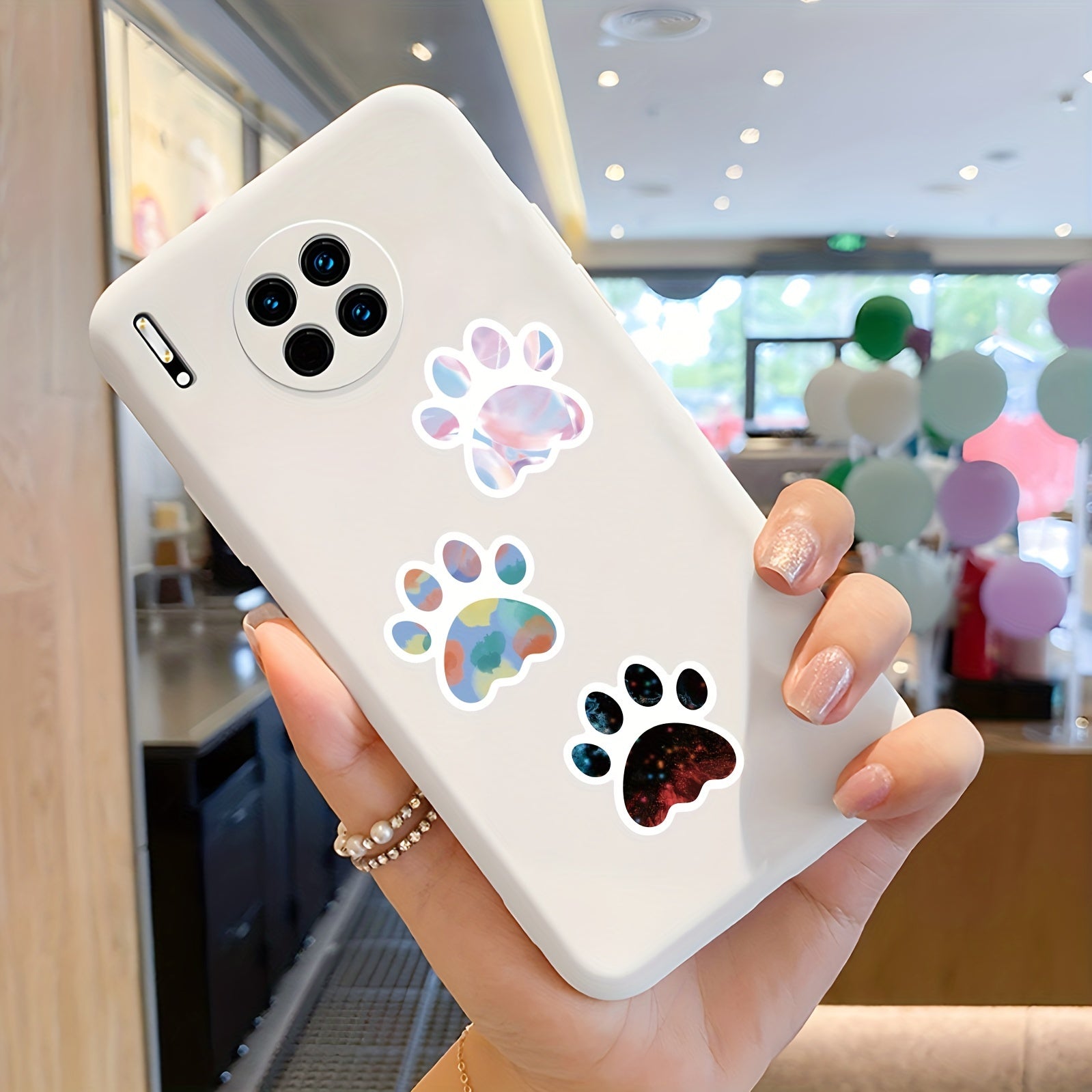 500PCS Animals Paw Print Sticker Roll Cat Dog Animals Paw Print Stickers