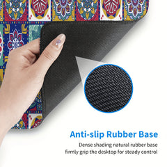 Bohemian Paisley Printed Rectangle Mouse Pad Textured Custom Mouse Mat