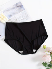 4 Pack Women's Plus Size Mid Waist Stretch Underwear Set