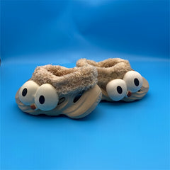Boys' Cartoon Plus Fleece House Shoes Non Slip Soft Bottom