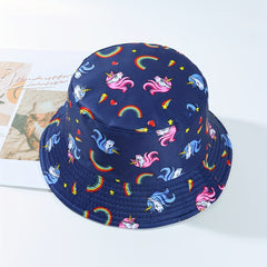 Reversible Rainbow Unicorn Print Bucket Hat