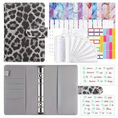 A6 Budget Binder Set w/ Zipper Bag - Save Money PU Leather Cash Bud