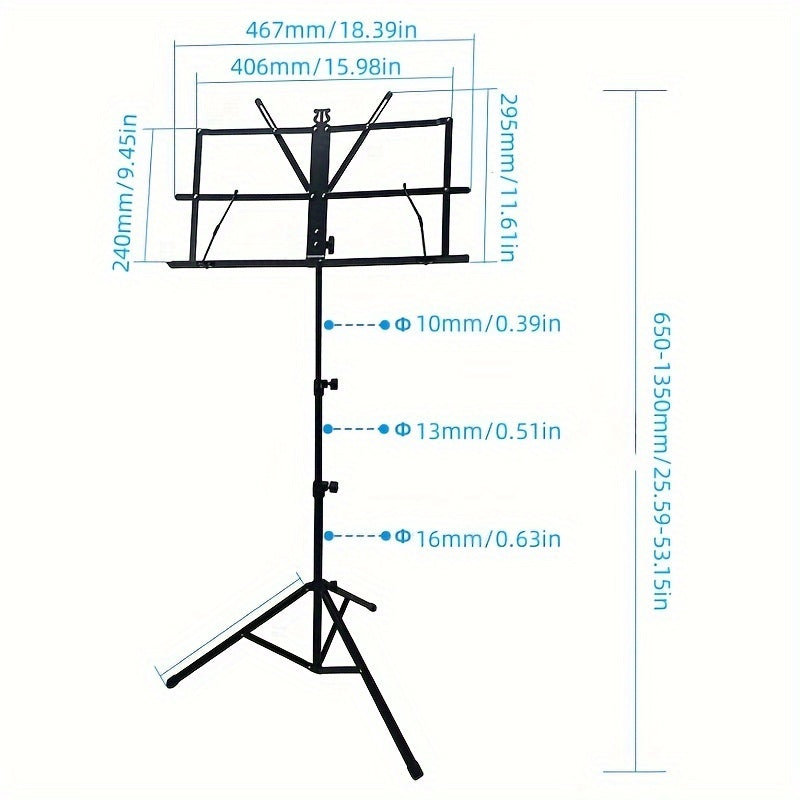 Foldable Portable Music Stand Thickened Music Stand Musical Music Stand