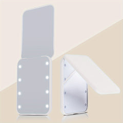 LED Lighted Makeup Mirror Compact Travel Portable Folding Hand Mirror