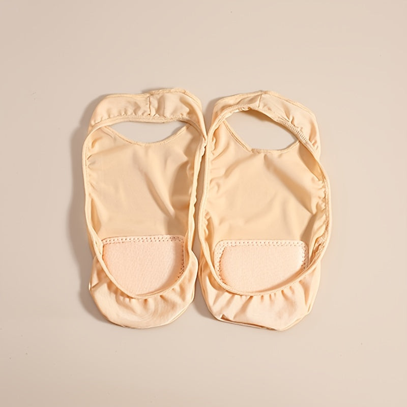 2pairs Ultra Low Cut Liner Socks With Sling Back No Show Padded Half Socks