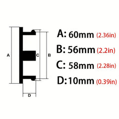 4pcs 60mm Italian Flag Car Wheel Hub Center Cap Rim Cap