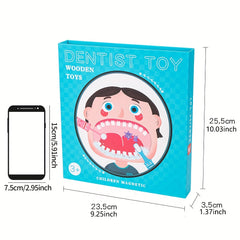 Wooden Dentist Playset for Ages 3 Educational Dental Role Play Game