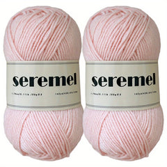 2pcs 100g 280 Yards Soft 4 ply Acrylic Yarn Skeins for Crocheting & Knitting