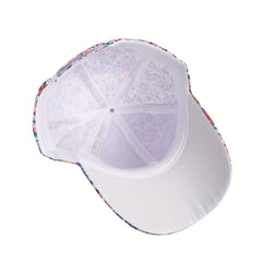 Girls Floral Baseball Cap Kids Sunshade Peaked Cap Outdoor Activities Hat