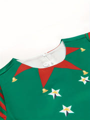 Christmas Princess Dress Short Sleeve A Line Dress Kids Cosplay Costume