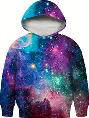 Starry Sky Print Kids Sweatshirt Hoodie