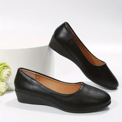 Women's Slip On Wedge Shoes Soft Sole Non Slip Casual Walking Flats