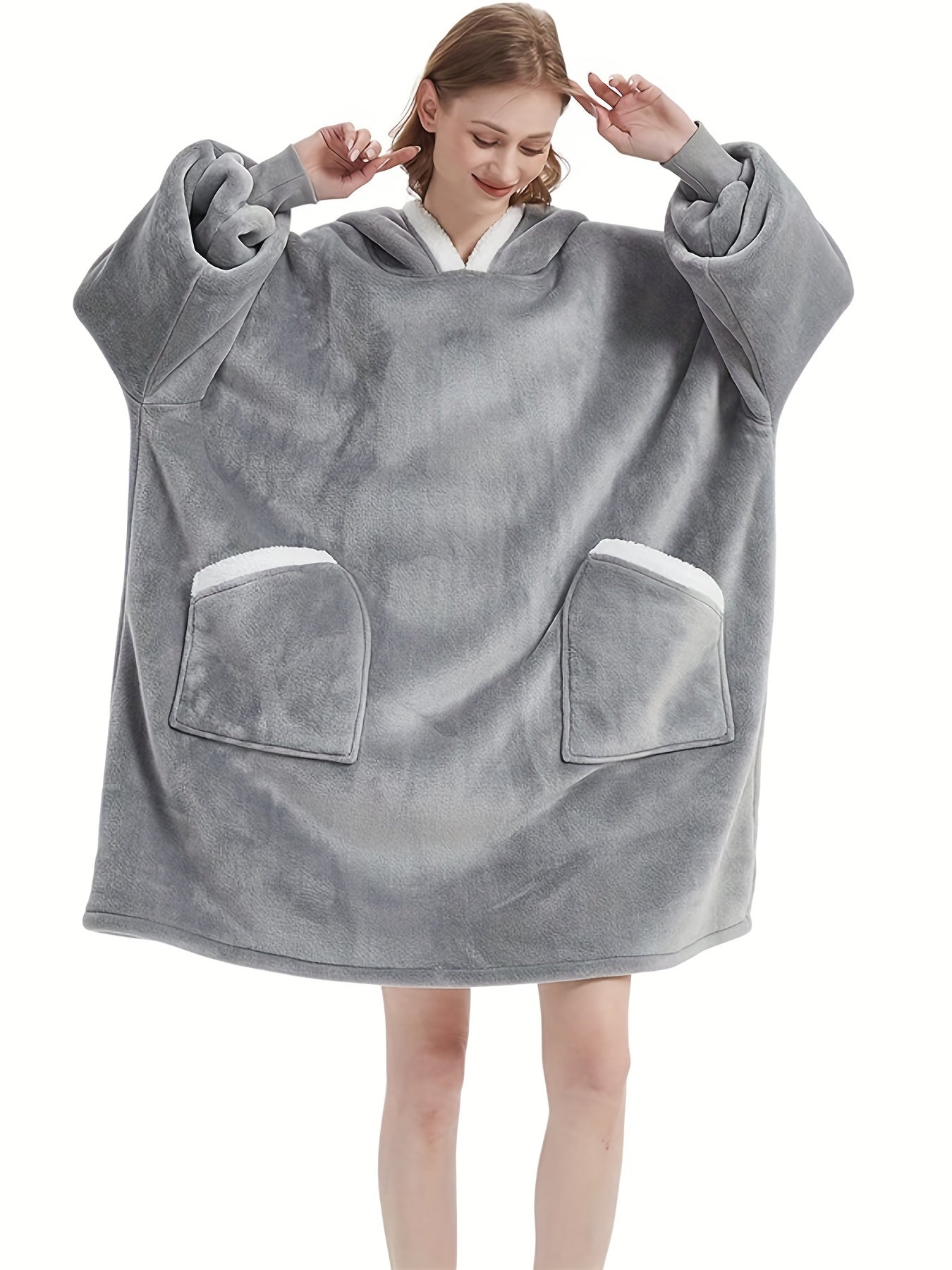 Soft & Comfy Plush Lounge Robe with Pockets