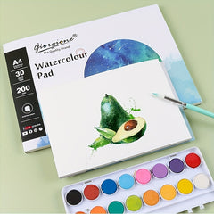 30pcs Watercolor Paper Pad for Wet Media Painting 200gsm