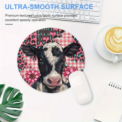 Cow Mouse Pad Non slip Rubber Base Comfortable Waterproof Mouse Pad for Computer
