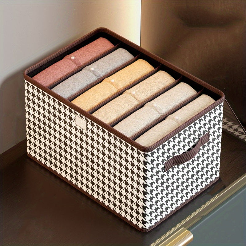 Houndstooth Pattern Storage Box Lightweight Organizer