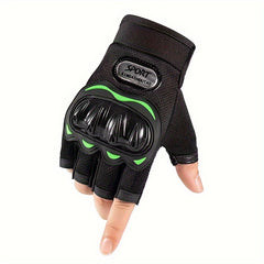Men's Outdoor Half Finger Knuckle Protective Gloves